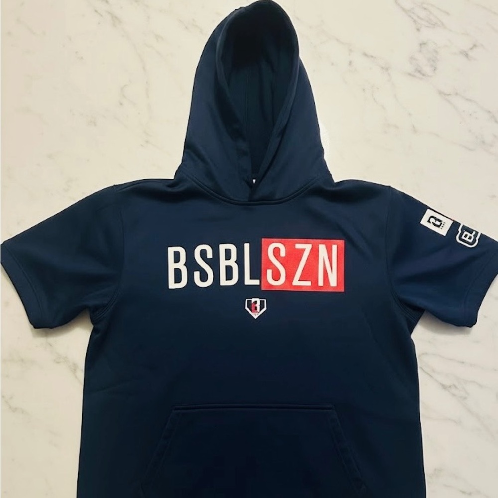 Baseball Lifestyle 101 Youth BSBL-SZN Short Sleeve Hoodie